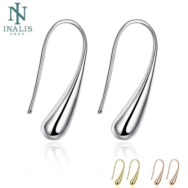 

dangle & chandelier fine silver color earrings for women waterdrop raindrop shape fashion jewelry simple classic female rose gold drop