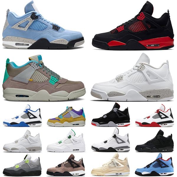 

r jumpman 4 4s basketball shoes for women men university blue taupe haze red thunder white oreo mens trainers sports sneakers wholesale drop