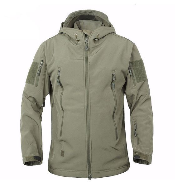 

down transport drop military waterproof raincoat jacket, Black