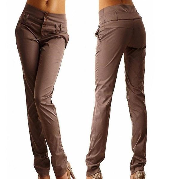 

women's pants & capris women pencil 2021 autumn high waist ladies office trousers casual female slim bodycon elastic pantalones mujer, Black;white