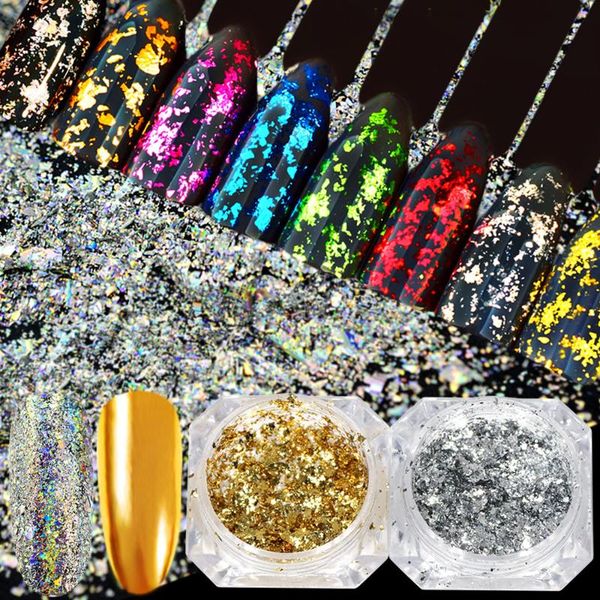 

nail gel manicure gold foil glitter powder silver color high grade diy decoration, Red;pink