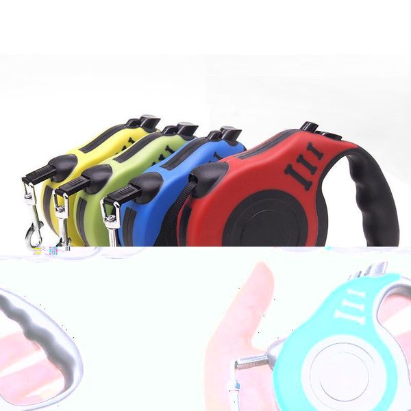 

3m/5m pet dog leash retractable automatic flexible lead for small walk supplies dogs cat traction rope collars & leashes