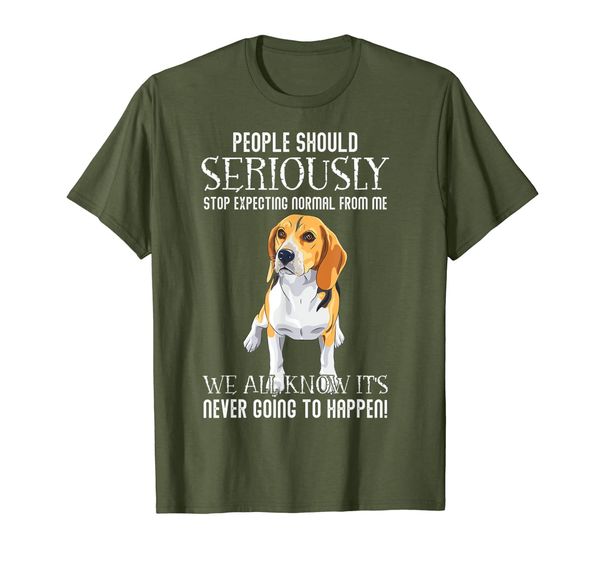 

people should sexpecting normal beagle tshirt men women, White;black