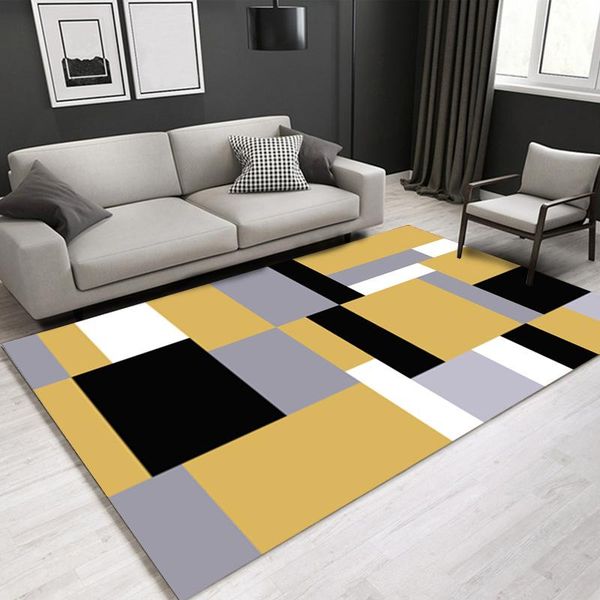 

carpets modern pile carpet living room geometric bedroom entrance door mat decoration home floor rug plaid printing