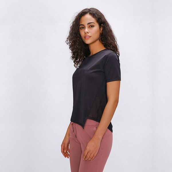 

yoga outfit running fitness short mouw sports t-shirt women gym workout breathing fast smoking light weight mosyo