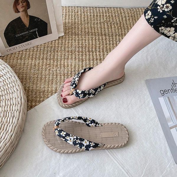 

slippers shoes women women's summer 2021 fashion sandal sandalias mujer, Black