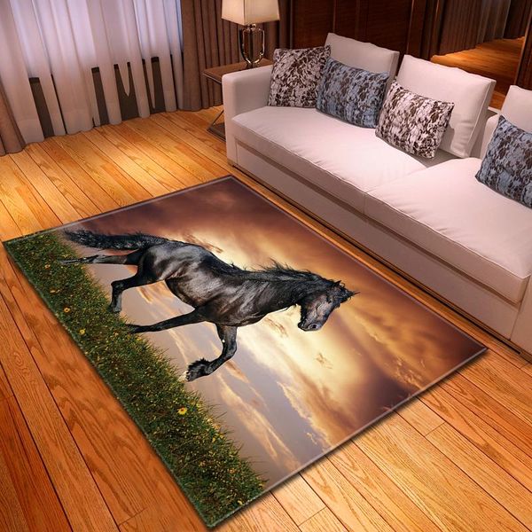 

carpets modern decor carpet sofa area rug horses pattern shoebox mat bedside kitchen children play for living room