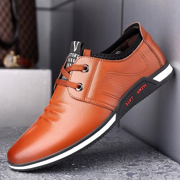 

dress shoes men's spring and autumn wild business casual leather fashionable, Black