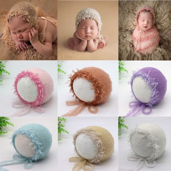 

caps & hats born pography props men and women baby mohair po shooting accessories, Yellow