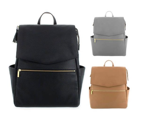 

diaper bags pu leather baby bag backpack+changing pad+stroller straps