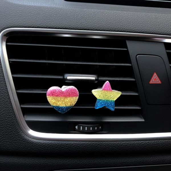 

interior decorations a pair of cute and exquisite decorative clips for car air conditioning outlets without aromatherapy color love five-poi