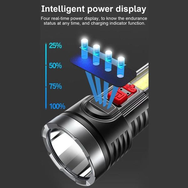

car headlights ultra bright led with xhp50 lamp beads waterproof torch zoomable multi-function usb charging