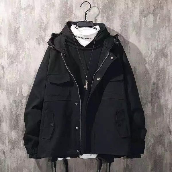 

men's jackets mens streetwear bomber jacket homme cargo baseball uniform windbreaker fashion clothes male coats varsity unisex, Black;brown