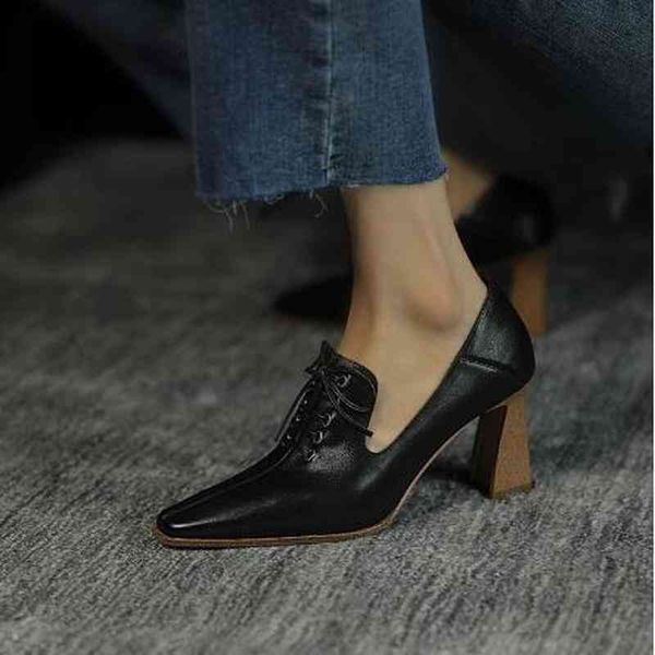 

women dress shoes summer pumps high heels gladiator pu leather plus size office ladies lace up woman female mujer sapato femininod1389, Black