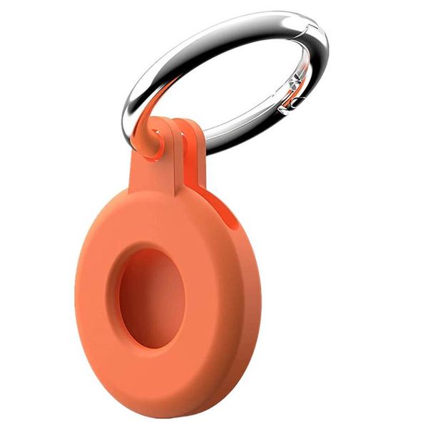 

hooks & rails silicone case for airtag loop liquid protective sleeve apple locator tracker anti-lost device keychain