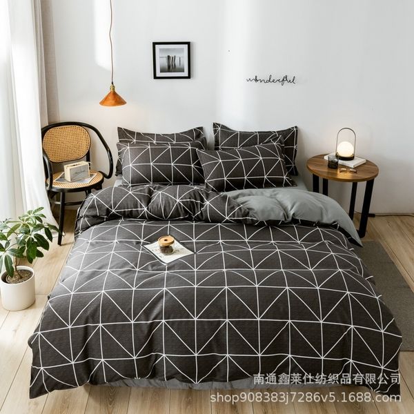 

xinlaishi special price pure four all cotton thickened three piece set of bedding