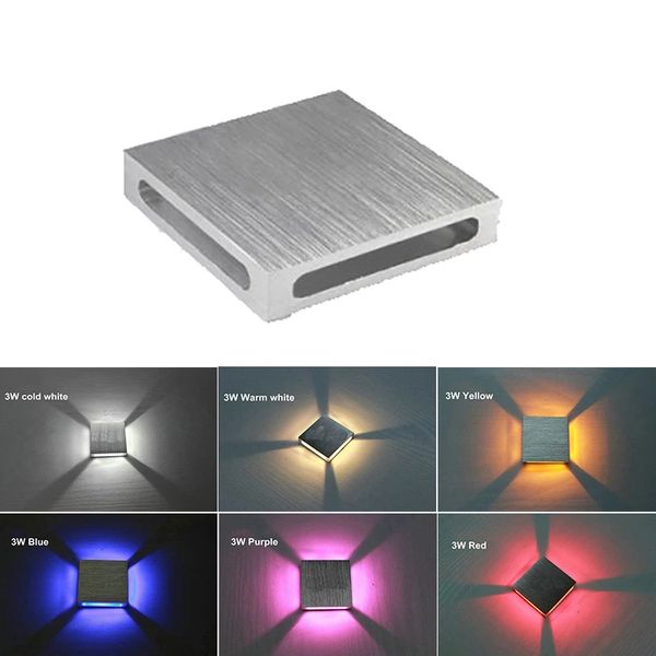 Lampada da parete per interni moderna di alta qualità 3W LED Materiale Sconce in alluminio AC85-245V Camera da letto Decorare pareti Luce Festa di festa Corridoio Luci di decorazione natalizia