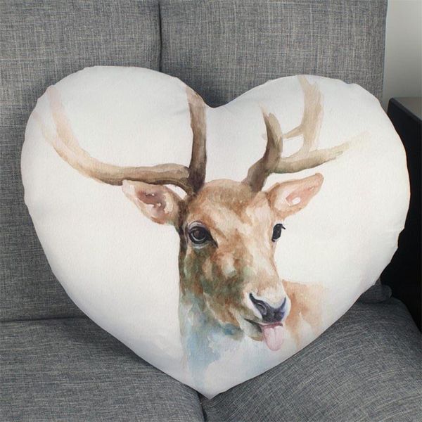 

pillow case custom deer heart cover zipper pillowcase wedding home office decorative 1pcs