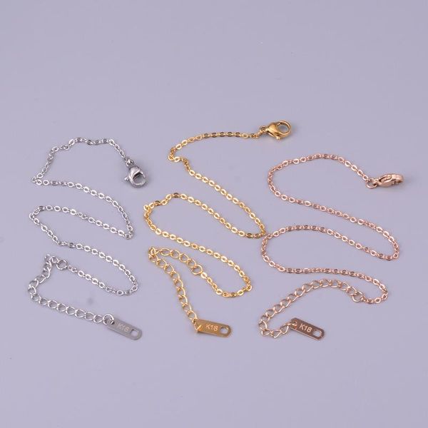 

link, chain 18k titanium plated nude thin bracelet rose gold ladies, Black