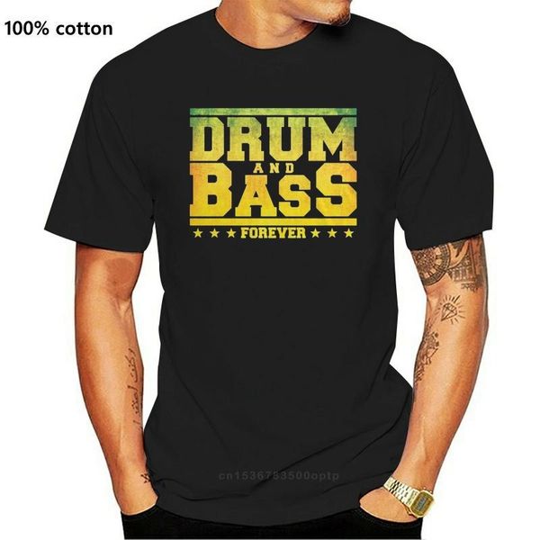 

men's t-shirts drum and bass forever black t-shirt, White;black