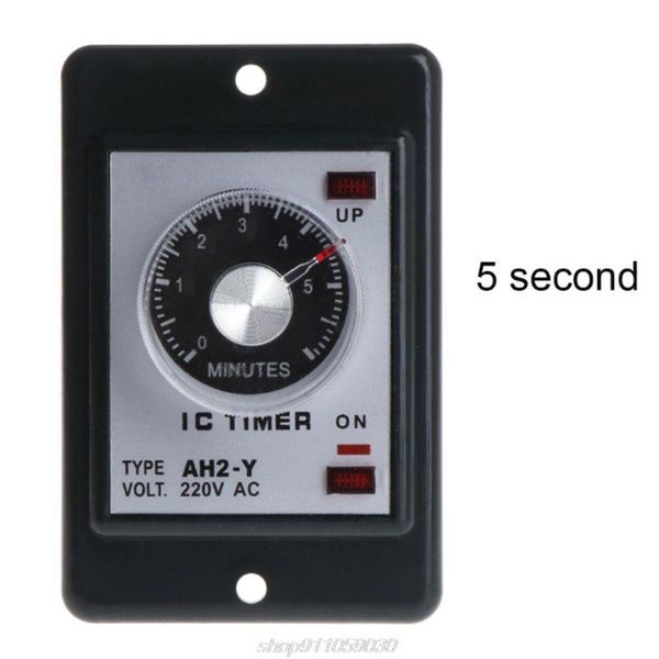

timers ac 220v ah2-y power on delay timer high accuracy 1/3/5/10/30/60 seconds 3/6/10/30/60 minutes a09 21 dropship
