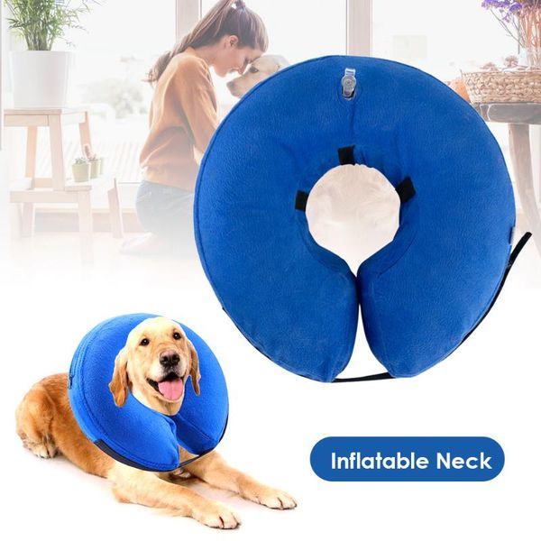 

dog collars & leashes anti-lick supplies for dogs cats pets cloth fabric protective inflatable collar pet recovery after anti-bite
