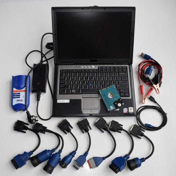 

diesel truck diagnosis scanner tool 125032 usb link with lapd630 cables full set 2 years warranty computer 4g windows7