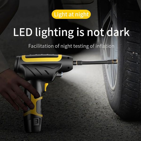 

inflatable pump electric mini tire inflator car air compressor 12v gun