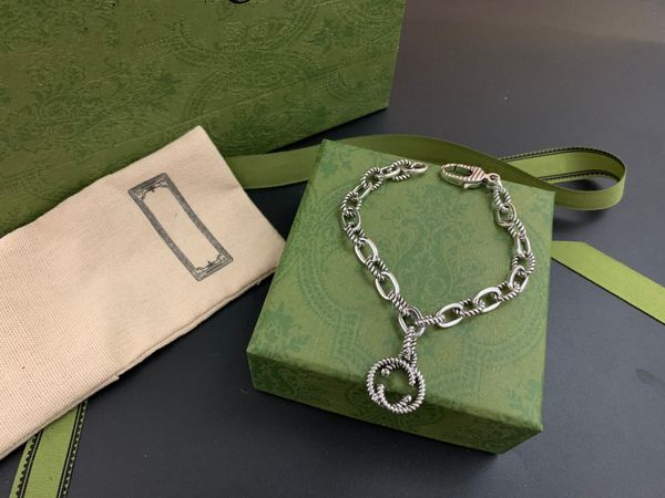 

gu home luxury designer letter double g chain bracelets trend new fashion mens and womens universal couple gift european american versatile, Golden;silver