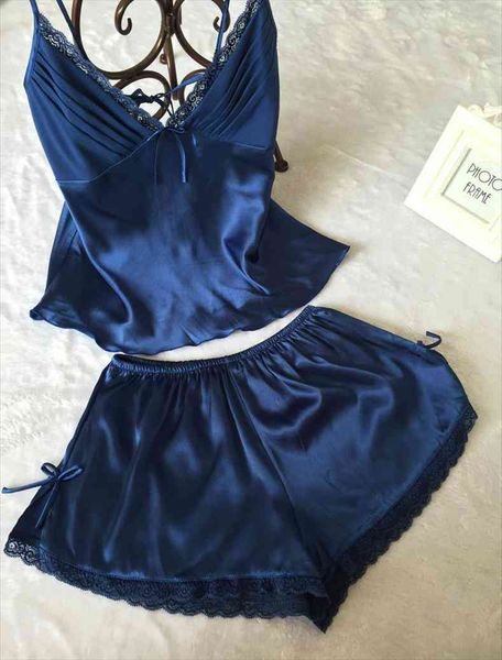 

spaghetti strap pajamas blackless womens sleepwears deep v pajama set, Black;red