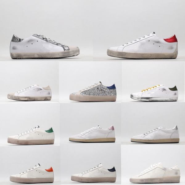

2021 italy brand do-old dirty casual shoes designer golde super star sequin sneakers men women classic white trainers eur36-45, Black