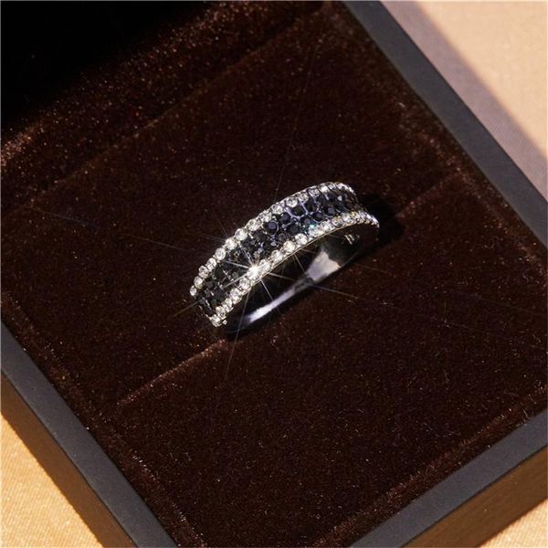 

wedding rings fashion exquisite luxury zircon bride engagement ring valentine's day gift anniversary jewelry wholesale, Slivery;golden