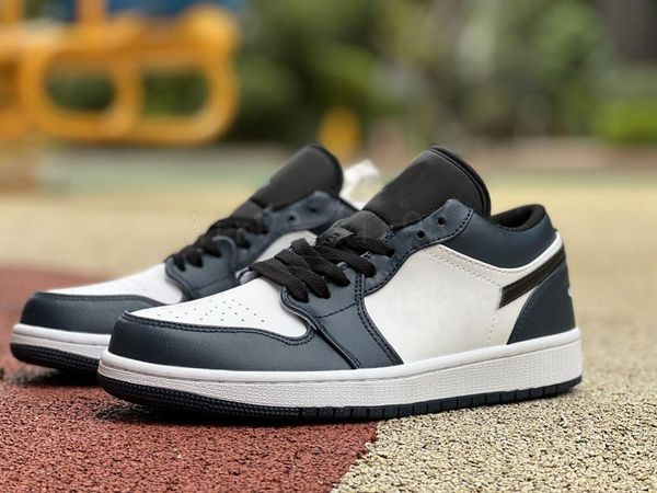 

jumpman 1s dark teal basketball running shoes 1 low r sport sneaker trainer lace -up shoe with box, Black