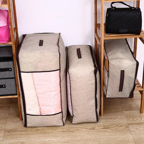 

clothing & wardrobe storage non-woven fabric folding bag quilt transparent window closet organizer dorm room essentials shelf for clothes