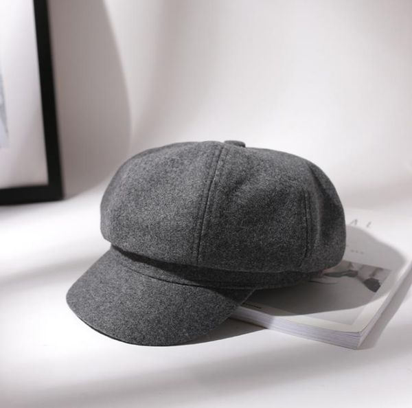 

visor beret newsboy hat others apparel adjustable soft woolen cap winter warm for women black grey camel, Black;white