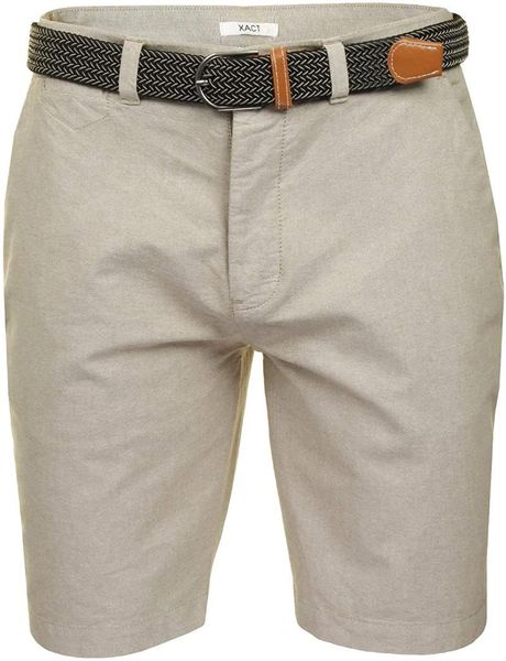 

men's shorts mens oxford with belt, White;black