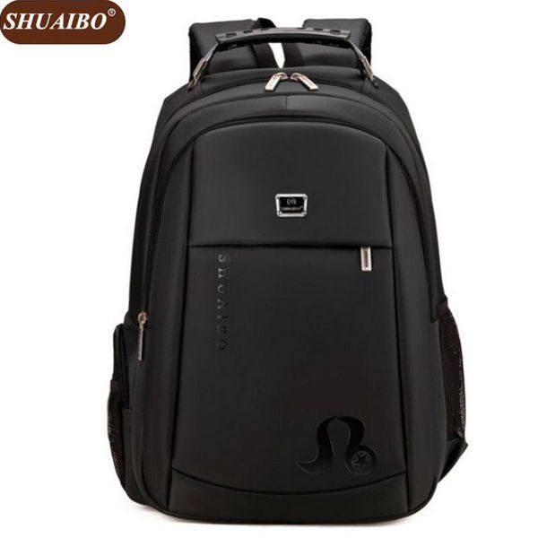

backpack shuaibo 2021 lapmen women mochila for 15.6 inch notebook computer rucksack school bag teenagers d094