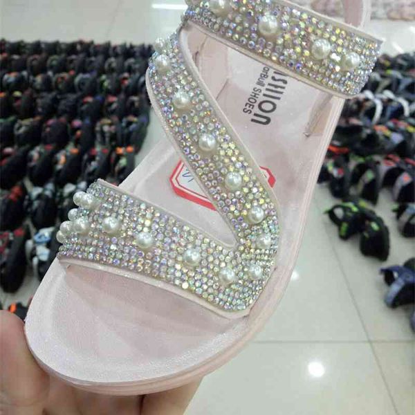 

2021 golden boy princess girl breathable shiny girl sandals, Black;red