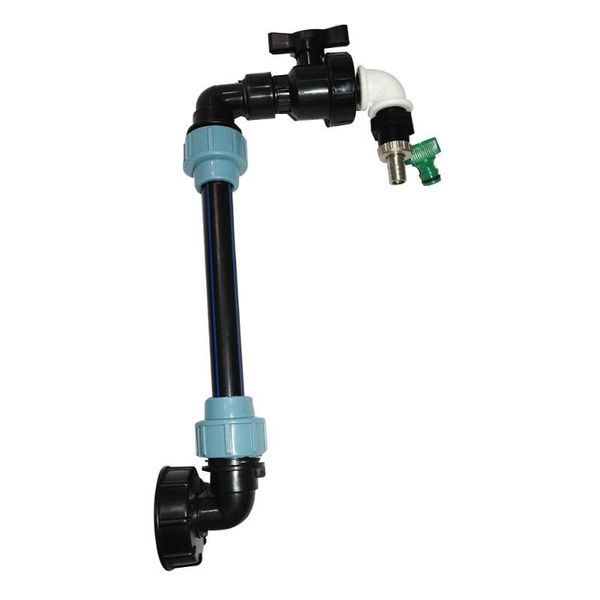 

watering equipments ibc tank swan neck adapter 3/4 inch adaptor connector with outlet tap 2in coarse thread hose fitting