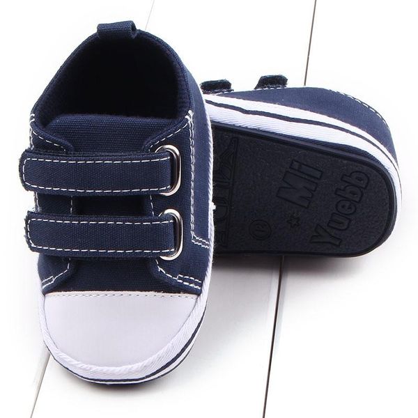 

first walkers born baby canvas shoes solid color soft sole anti slip toddler boy girl sneakers 0-12m
