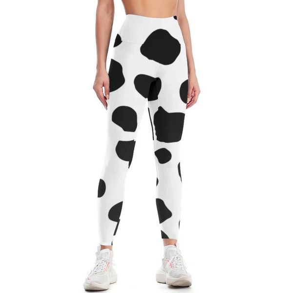 

yoga outfit cow leggings high rise drawings pants vintage work out teenagers