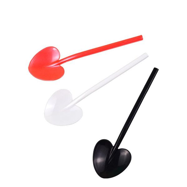 

disposable flatware 100pcs plastic pink heart spoons cake ice-cream for bachelor party kitchen spoon baby shower