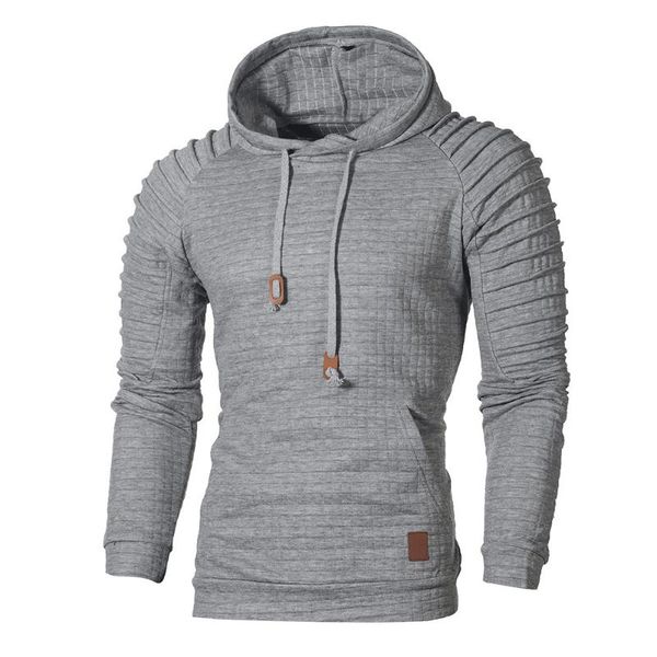 

men's hoodies & sweatshirts fashion autumn long sleeve solid color hoodie hooded sweatshirt outwear blouse slim casual men sportswear, Black