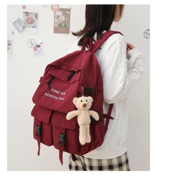 

backpack double shoulder bag 2021 student large couple