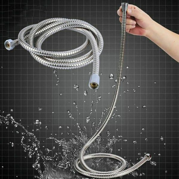 

bath accessory set 1.5m / 2m 3m steel or plastic hose shower fixture bathroom pipe flexible handheld f2e1