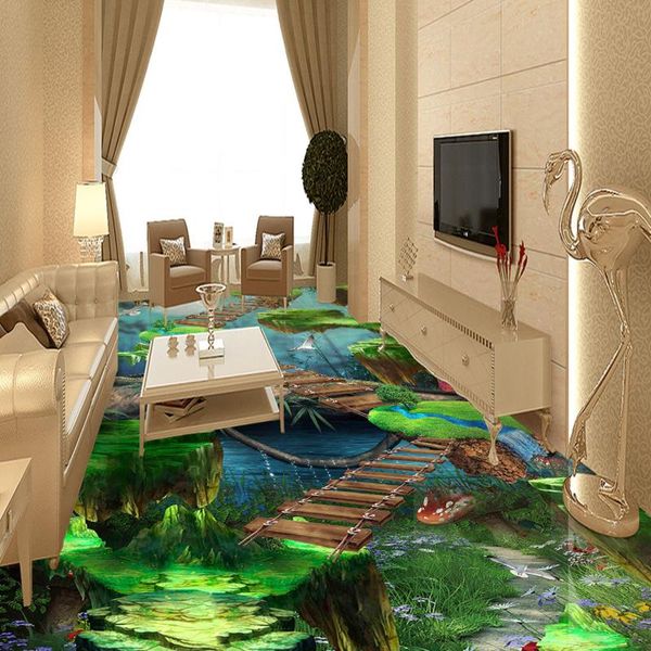 

wallpapers [self-adhesive] 3d small road 1952 floor wallpaper mural wall print decal murals