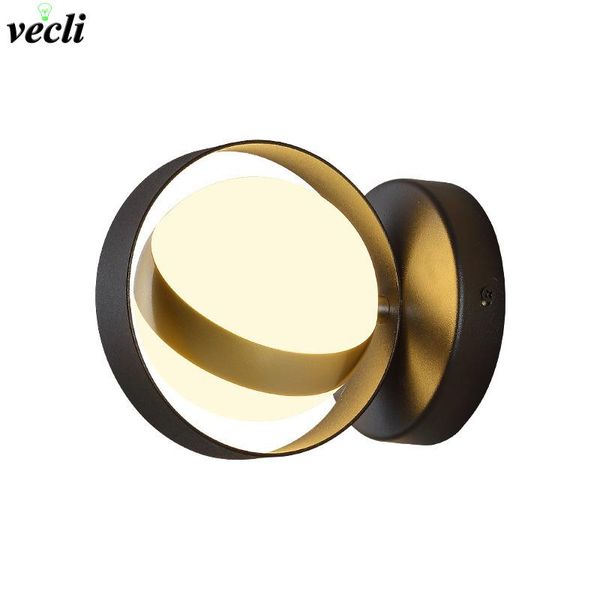 

wall light modern bedside lamp 6w ac90-260v indoor bedroom living room hallway sconces home decor lighting