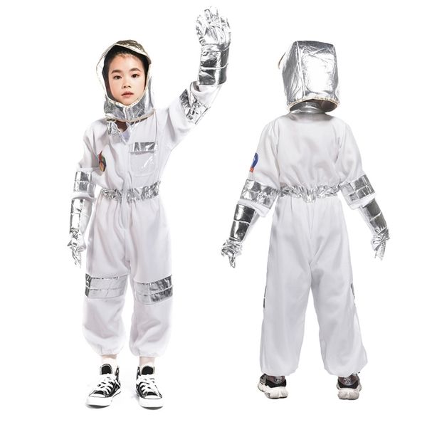 

children's children's cosplay play astronaut costumes, White