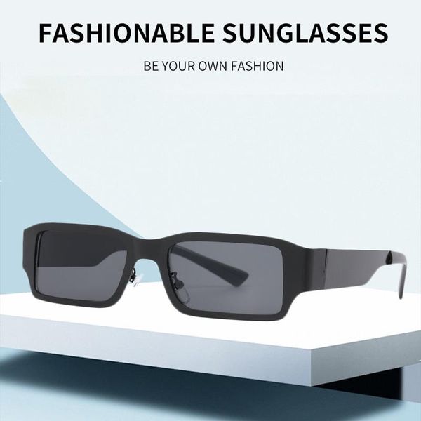 

sunglasses style small frame sunglasses, metal punk trend personality fashion face, White;black