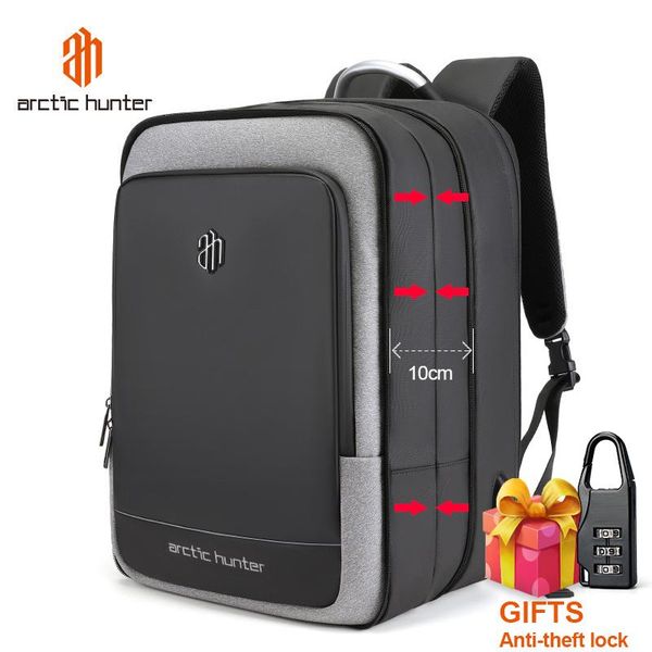 

backpack arctic 40l large capacity mens expandable backpacks usb charging male 17 inch lapbags waterproof business travel bag
